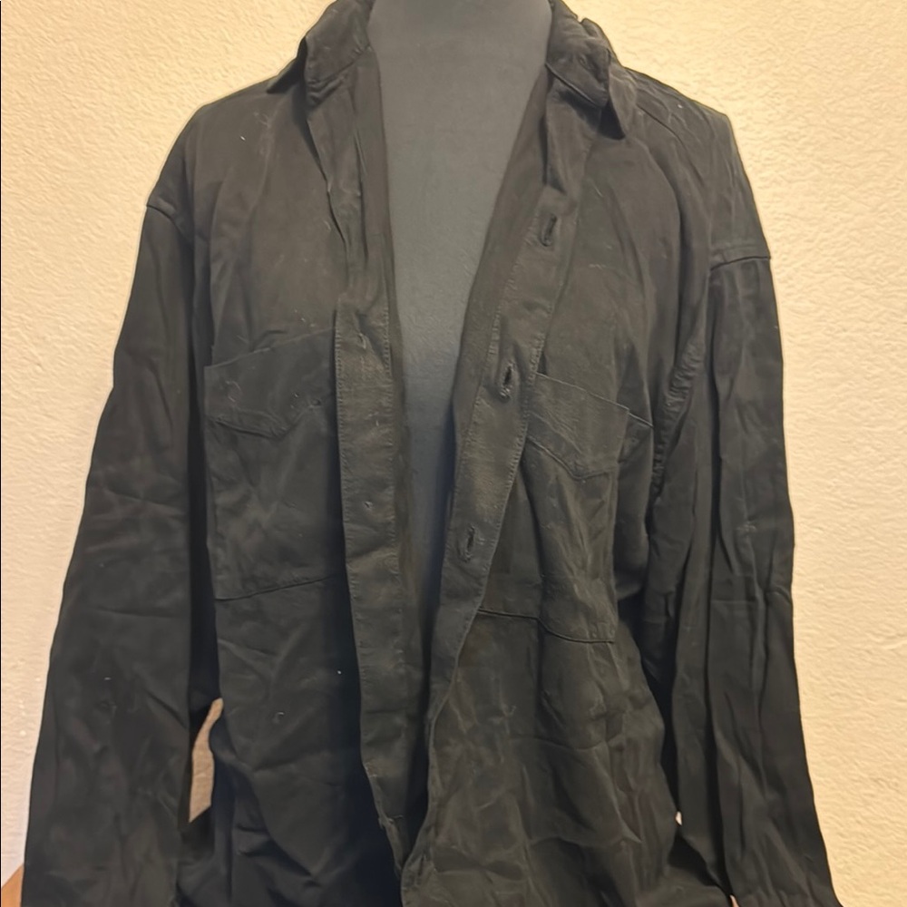 Tianello Black Lightweight Shirt Jacket Versatile Style